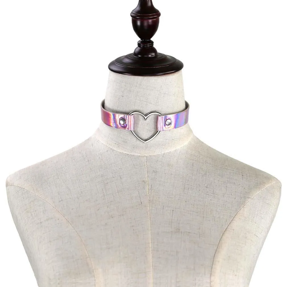 Holographic Heart Collar