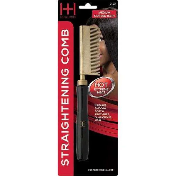 Hot & Hotter Thermal Straightening Comb Medium Teeth Curved