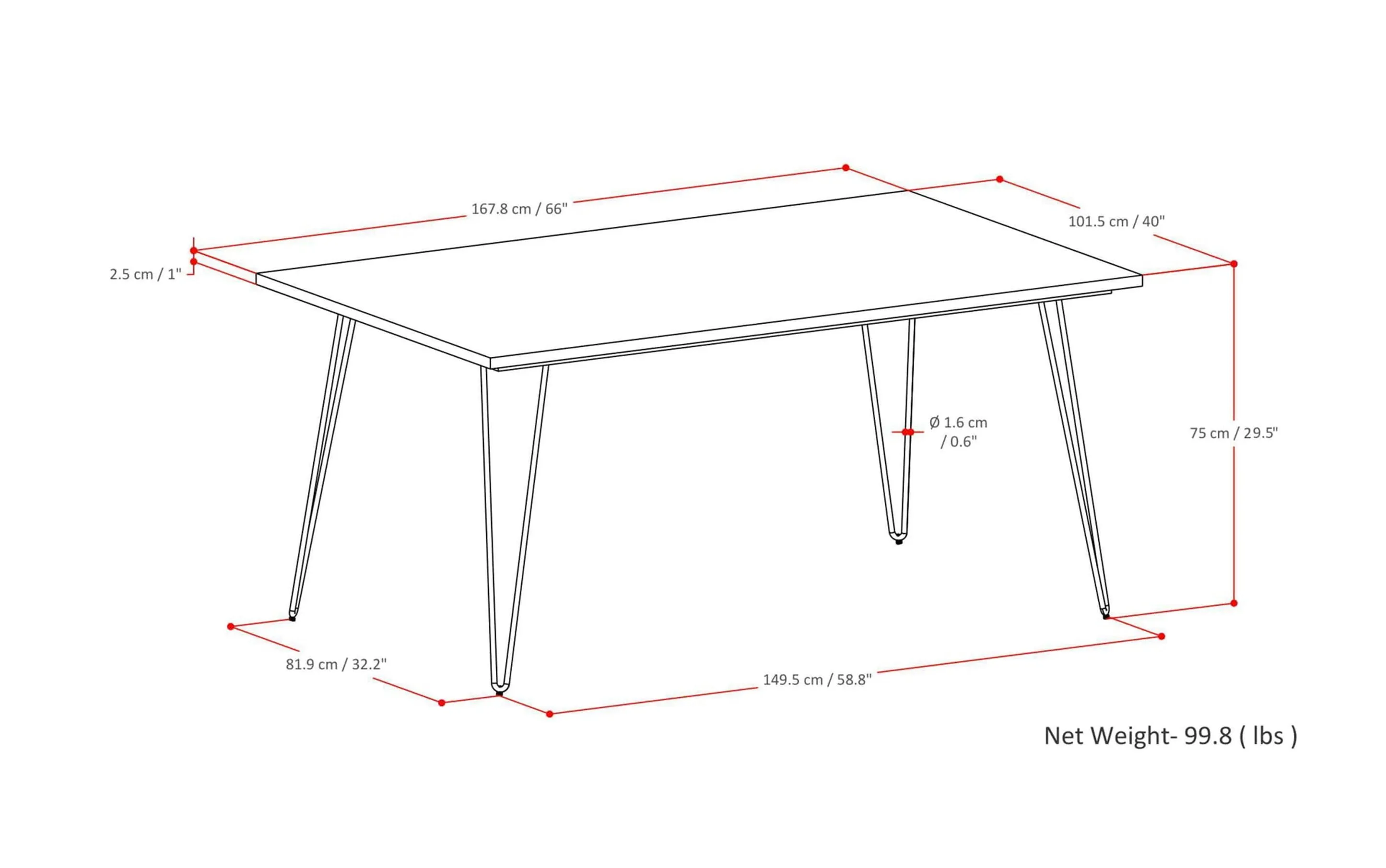 Hunter Dining Table in Walnut