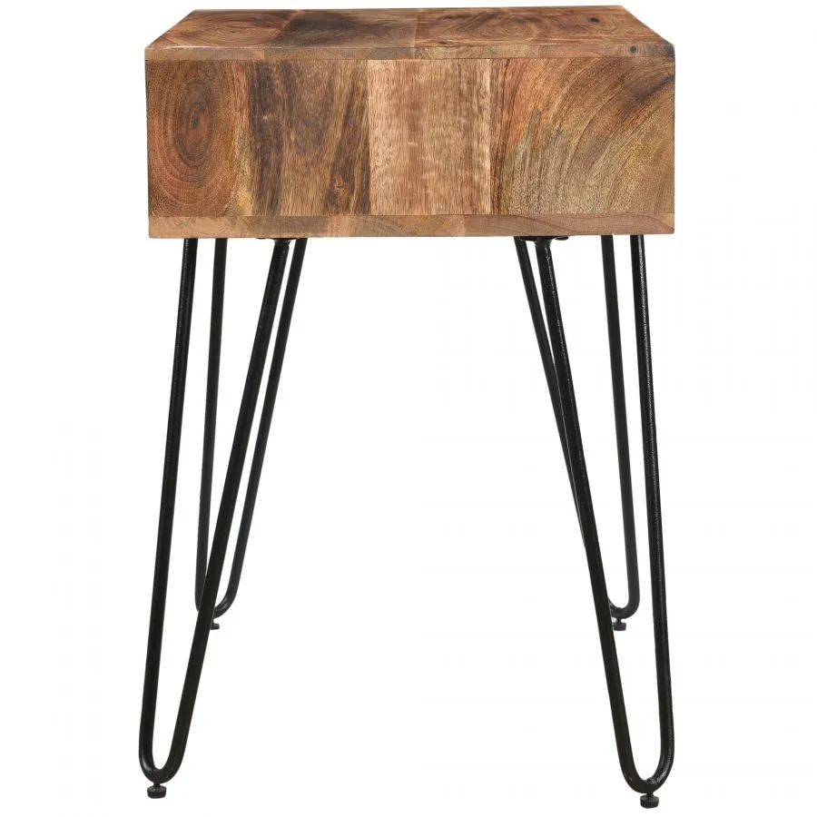 Jaydo Accent Table in Natural Burnt