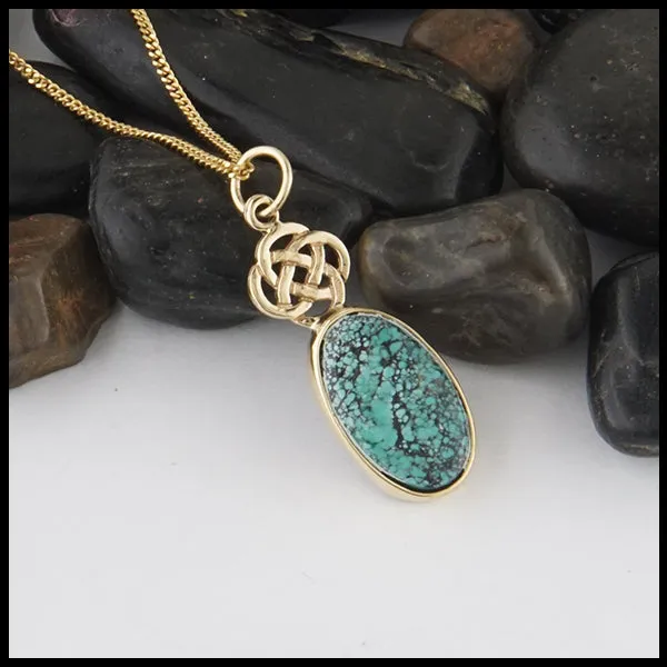 Josephine's Knot Turquoise Pendant