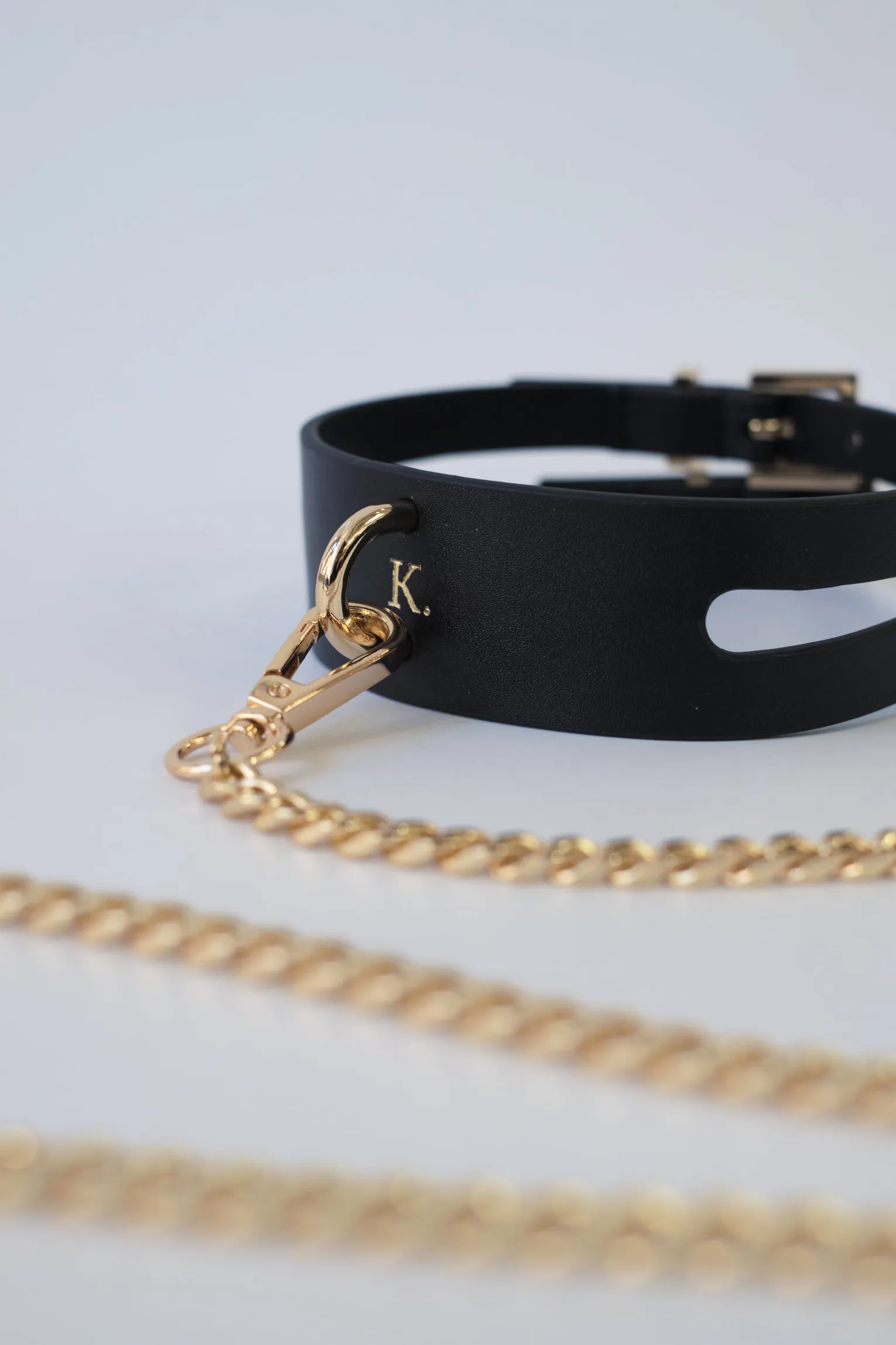 Kink Emelia Leash Choker Black