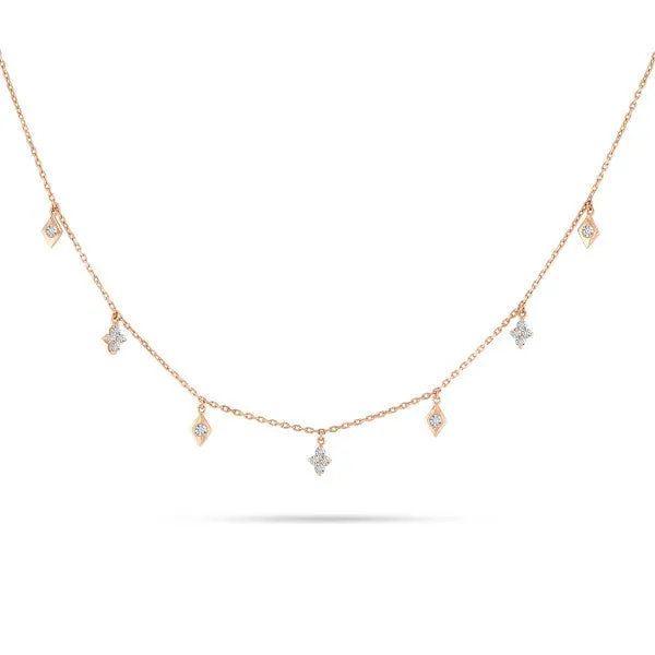 Kite Shape Round Diamond Choker