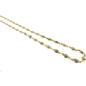 La Vie Parisienne Sky Blue Enamel  16" Chain