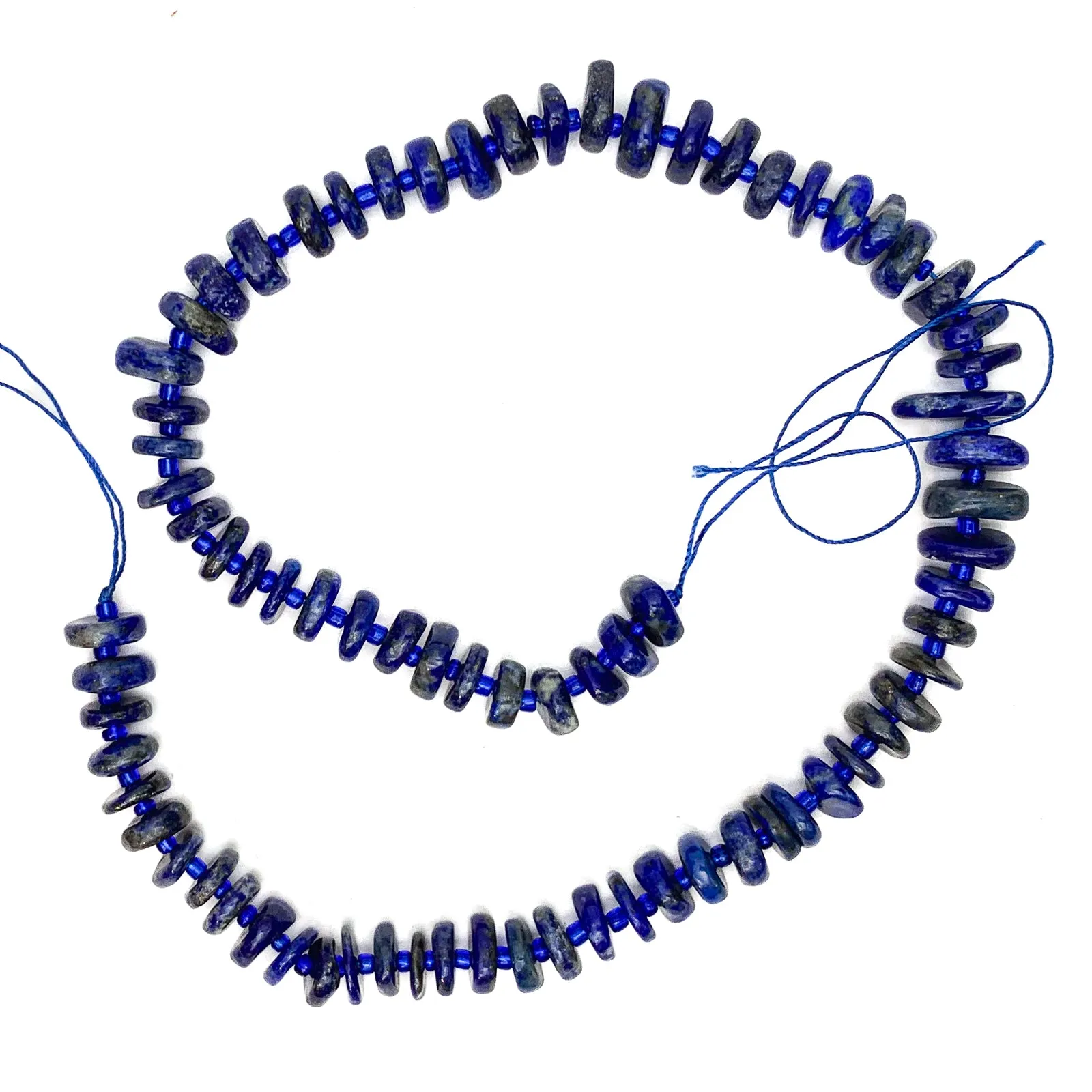 Lapis Lazuli Small Disc Bead Strand