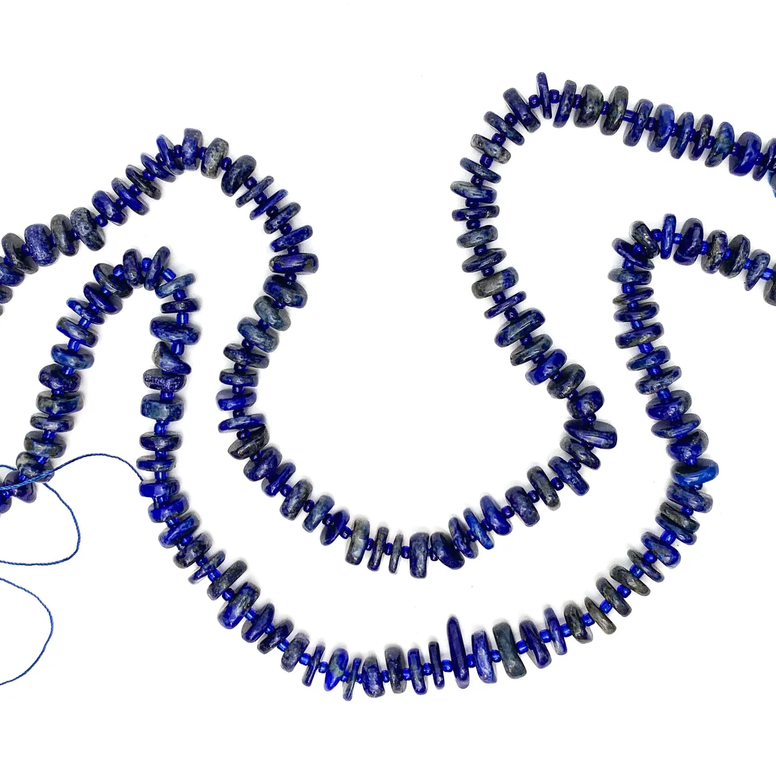 Lapis Lazuli Small Disc Bead Strand