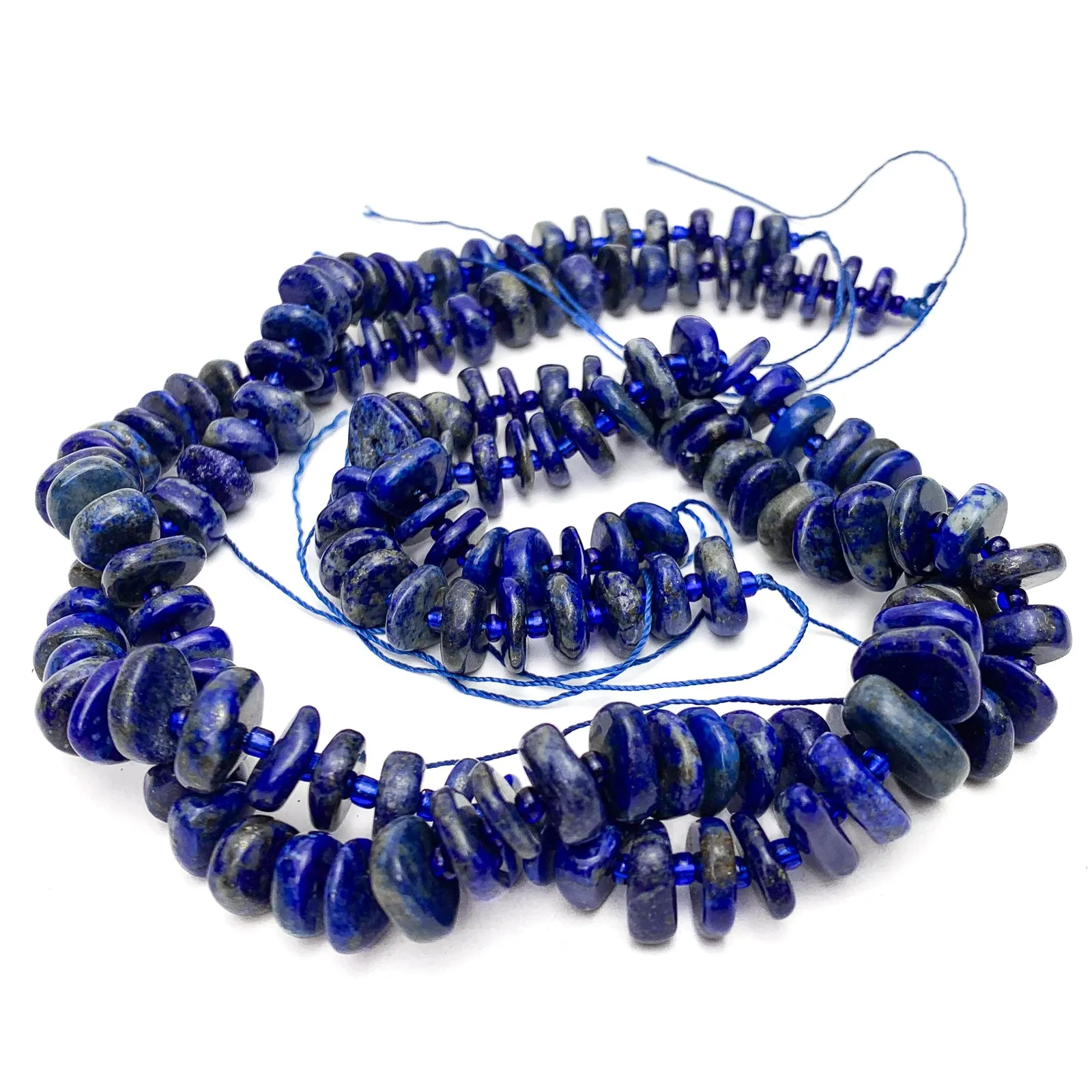 Lapis Lazuli Small Disc Bead Strand