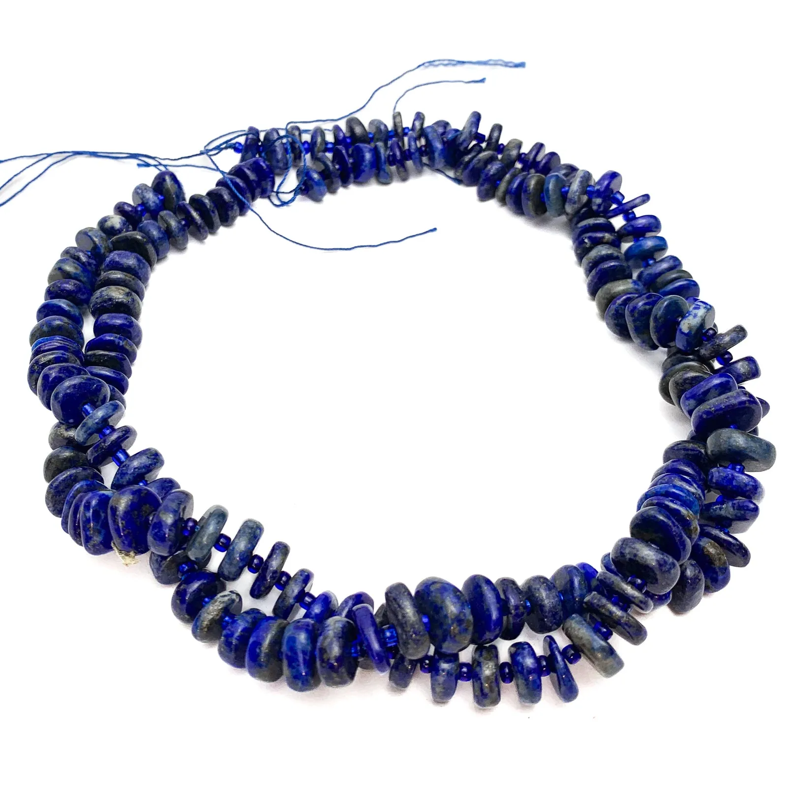 Lapis Lazuli Small Disc Bead Strand