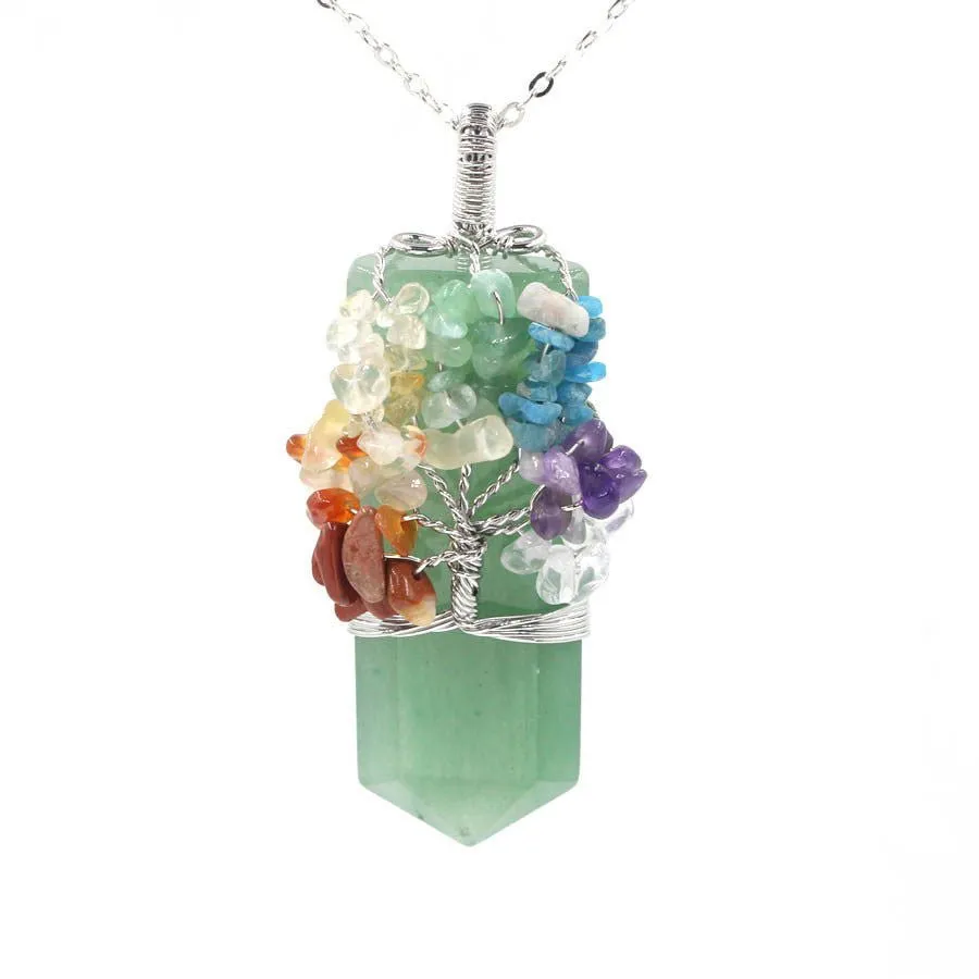 LovelyRLovely Crystal Column Tree Of Life Winding Pendant Necklace