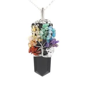 LovelyRLovely Crystal Column Tree Of Life Winding Pendant Necklace