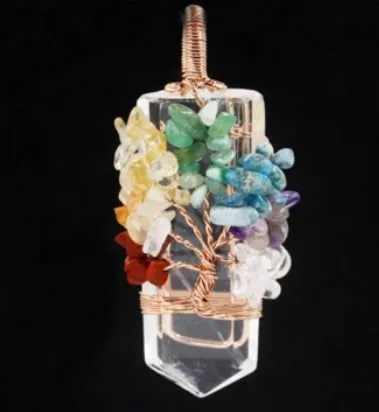 LovelyRLovely Crystal Column Tree Of Life Winding Pendant Necklace