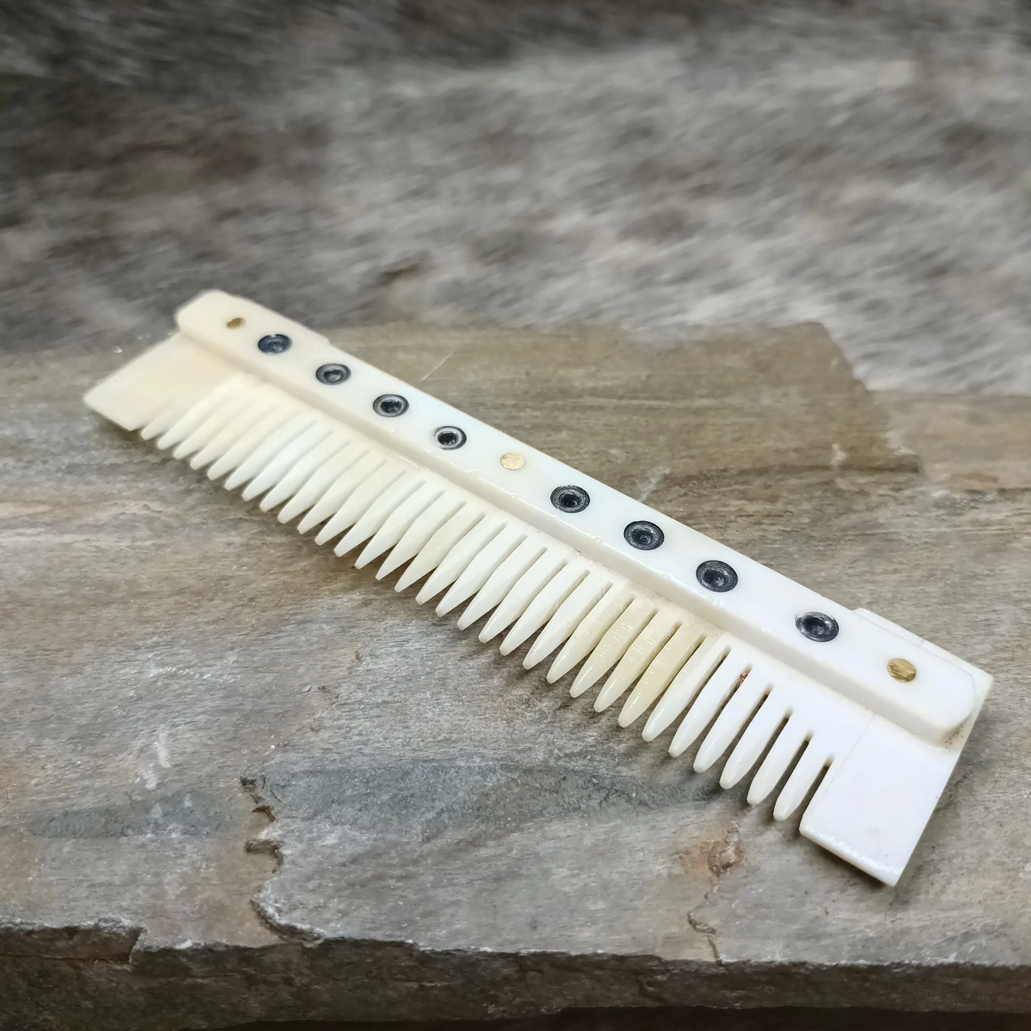 Medium Decorated Bone Viking Comb