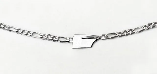 Medium Rowing Hatchet Blade with Figaro Chain Anklet