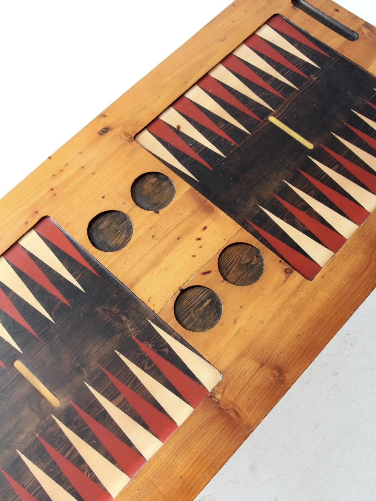 mid century backgammon game table coffee table