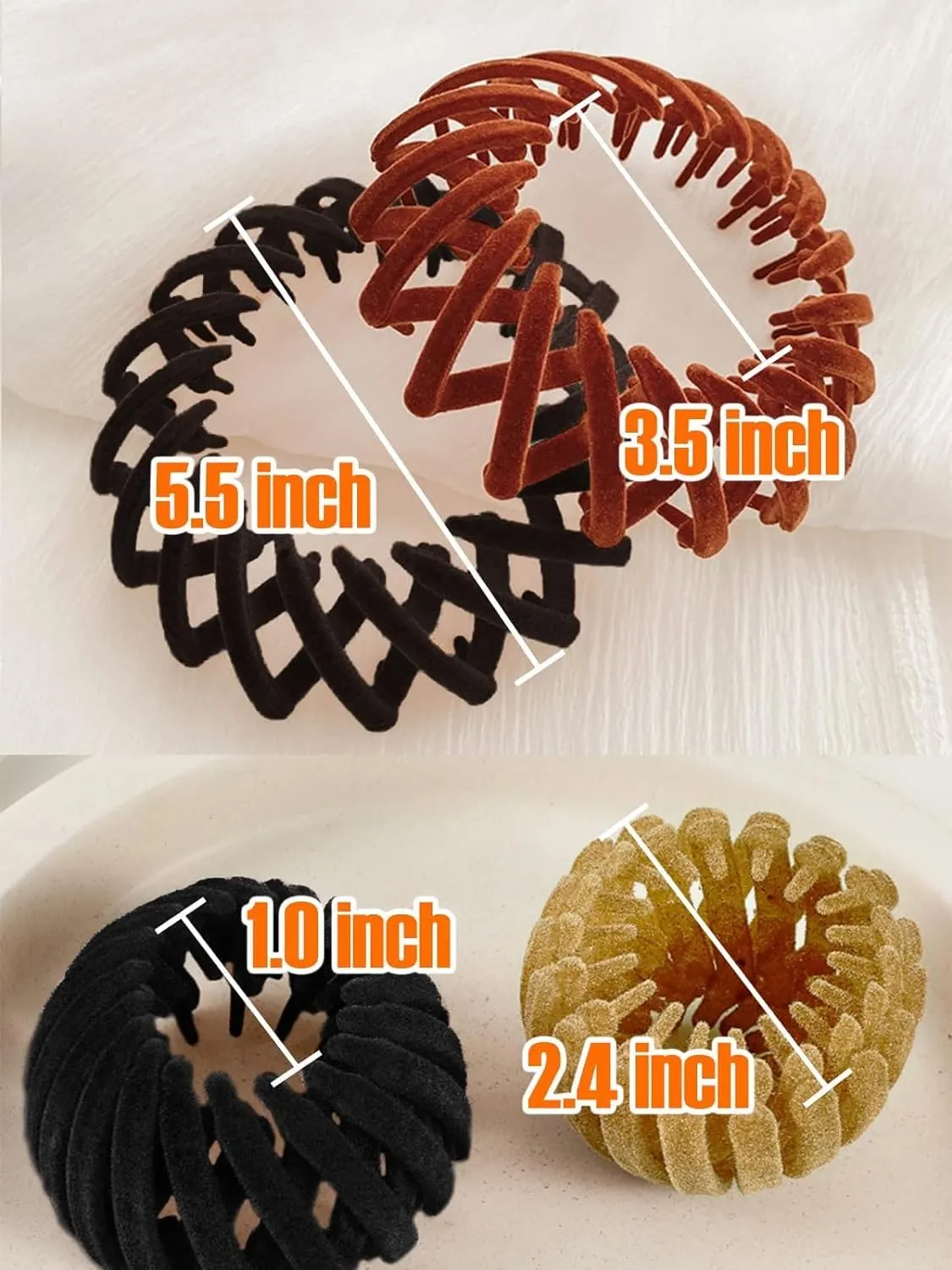 MIKONIKO 3 Pcs Bird Nest Magic Hair Clip,Hair Accessories for Women, Expandable Hair Bun Maker, Hair clips for Thick Thin hair,Multicolour4