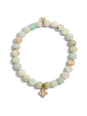 Moroccan Charm on Amazonite Beaded Bracelet