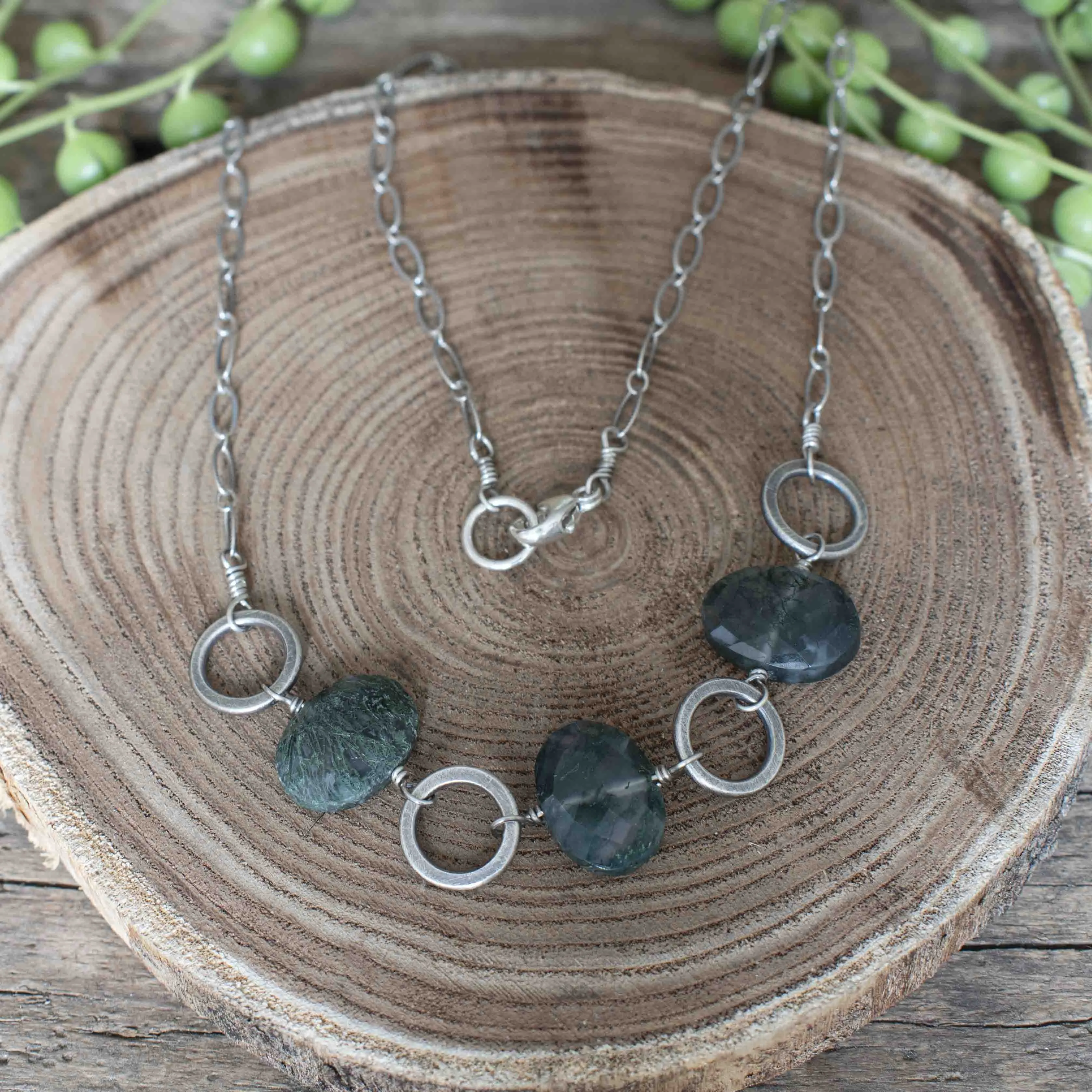 Moss Covered Rock Necklace