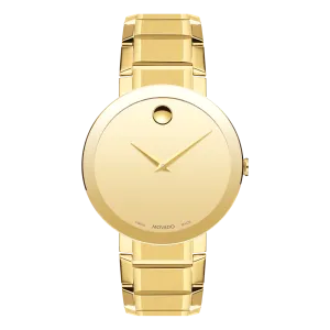 Movado Men's Watch Sapphire Gold Tone  0607180