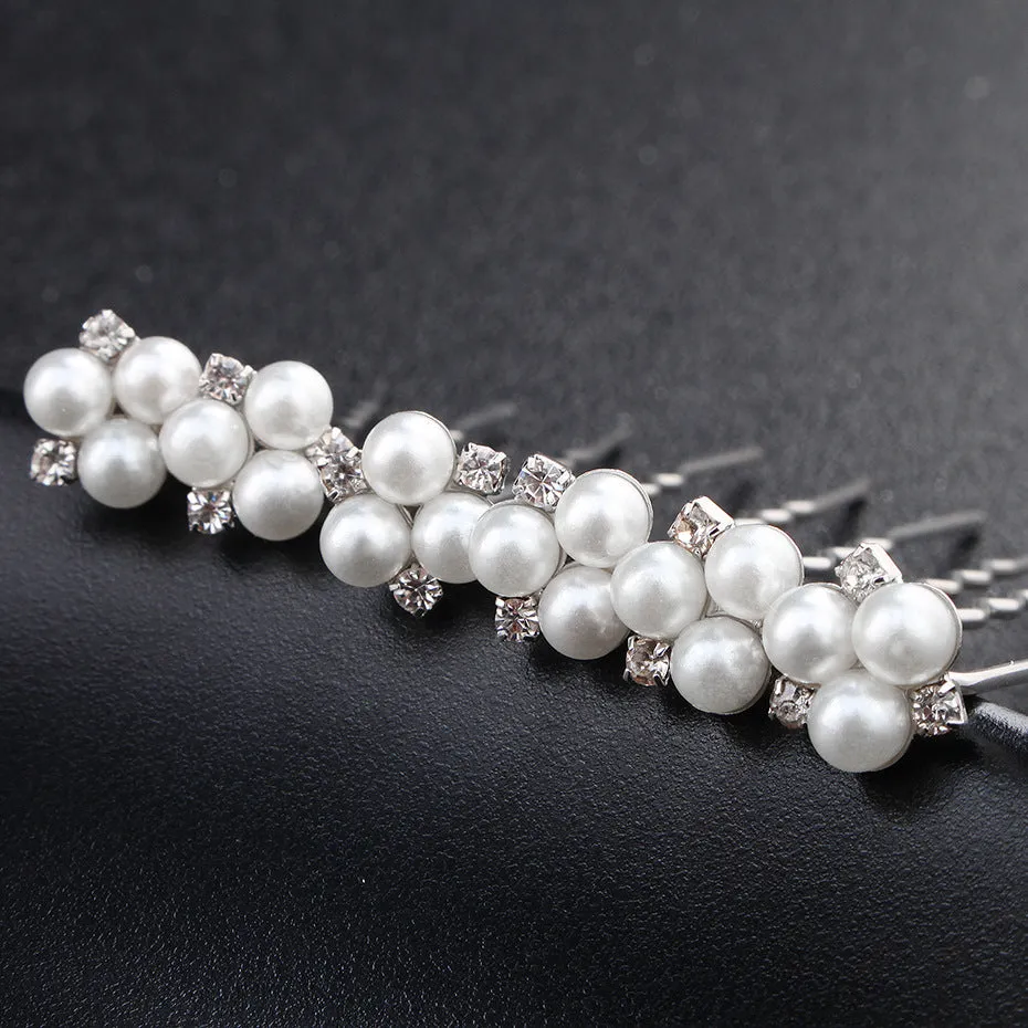 new bride headdress pearl diamond wedding jewelry accessories manufacturers selling hair pin