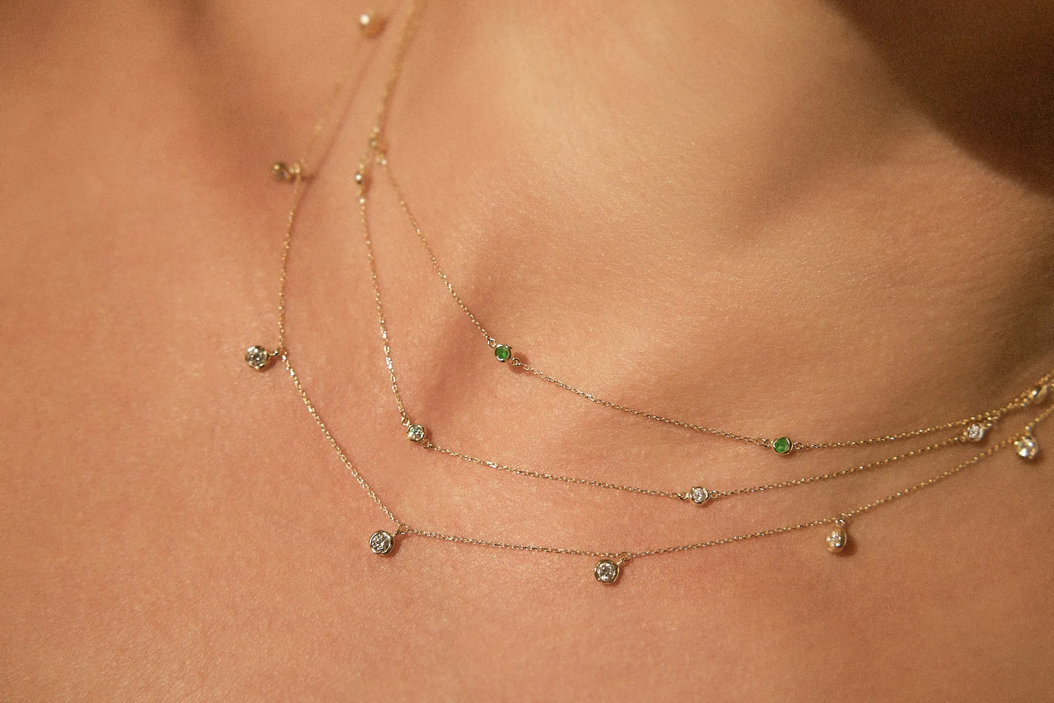 Opal Station Droplet Necklace