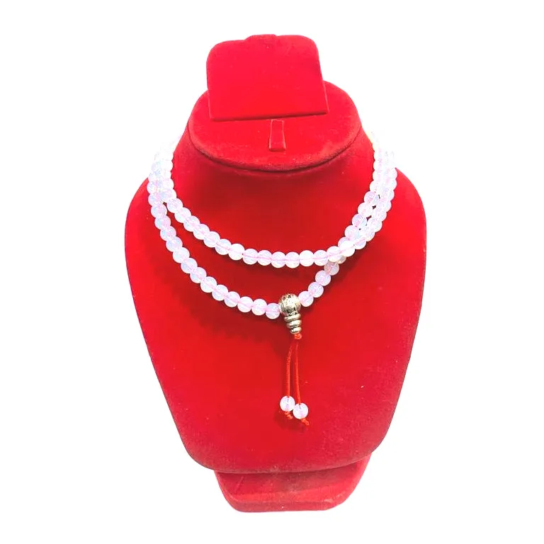 Opalite Jaap Mala Rosery for Pooja and Astrology (108 1 Beads; Bead Size : 6 mm)