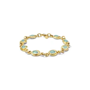 Orpheus Bracelet Yellow Gold - Cabochon Aquamarine