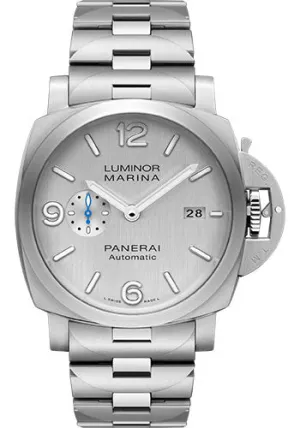 Panerai Luminor Marina - 44mm - Brushed Steel - Silver Vertical Brushed Dial - PAM00978