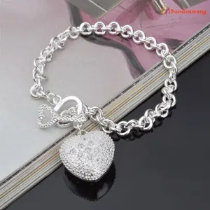 "Key To My Heart" Toggle Charm Bracelet