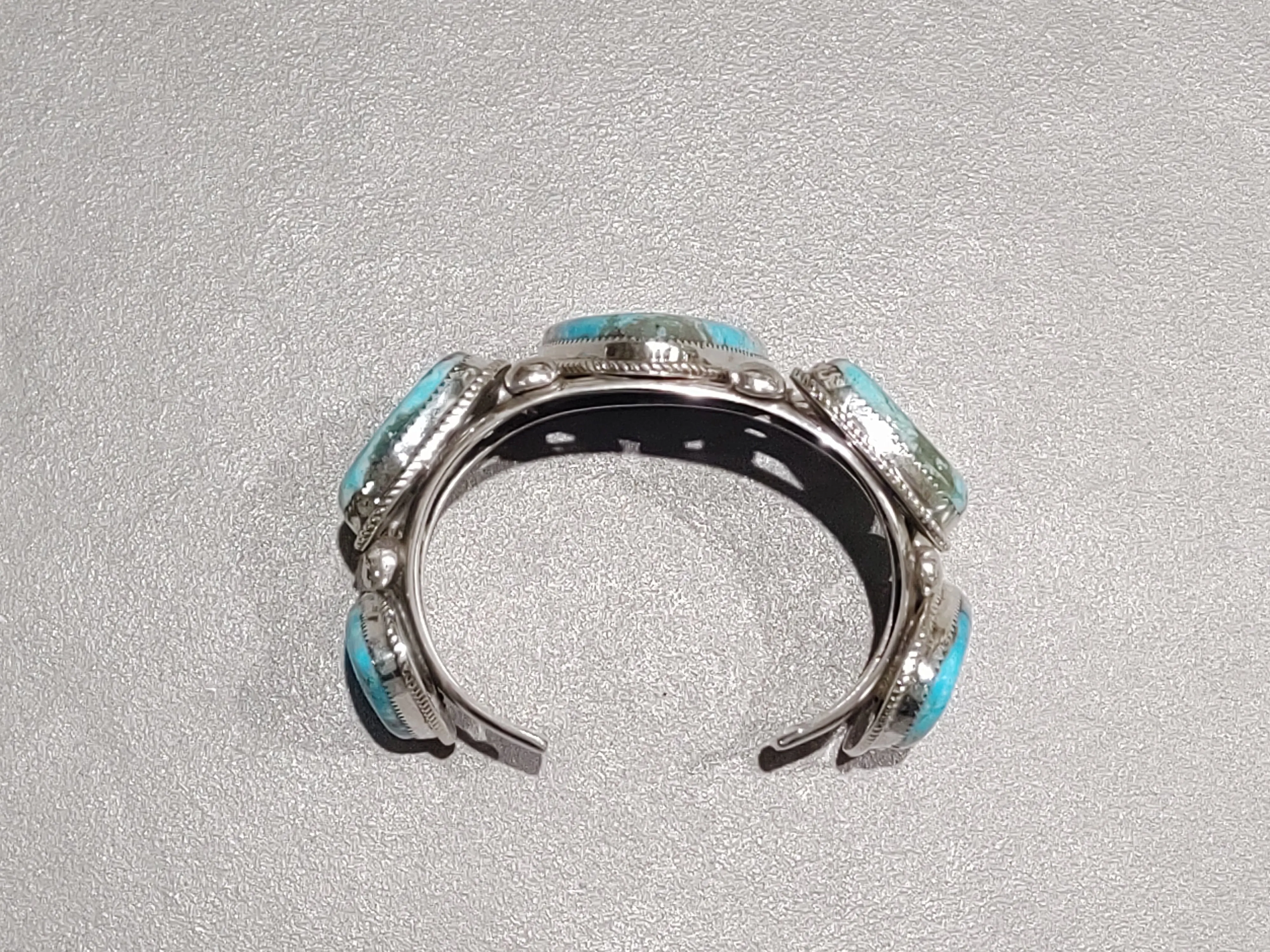 Ray Nez - Kingman Turquoise Cuff - Handmade Native American