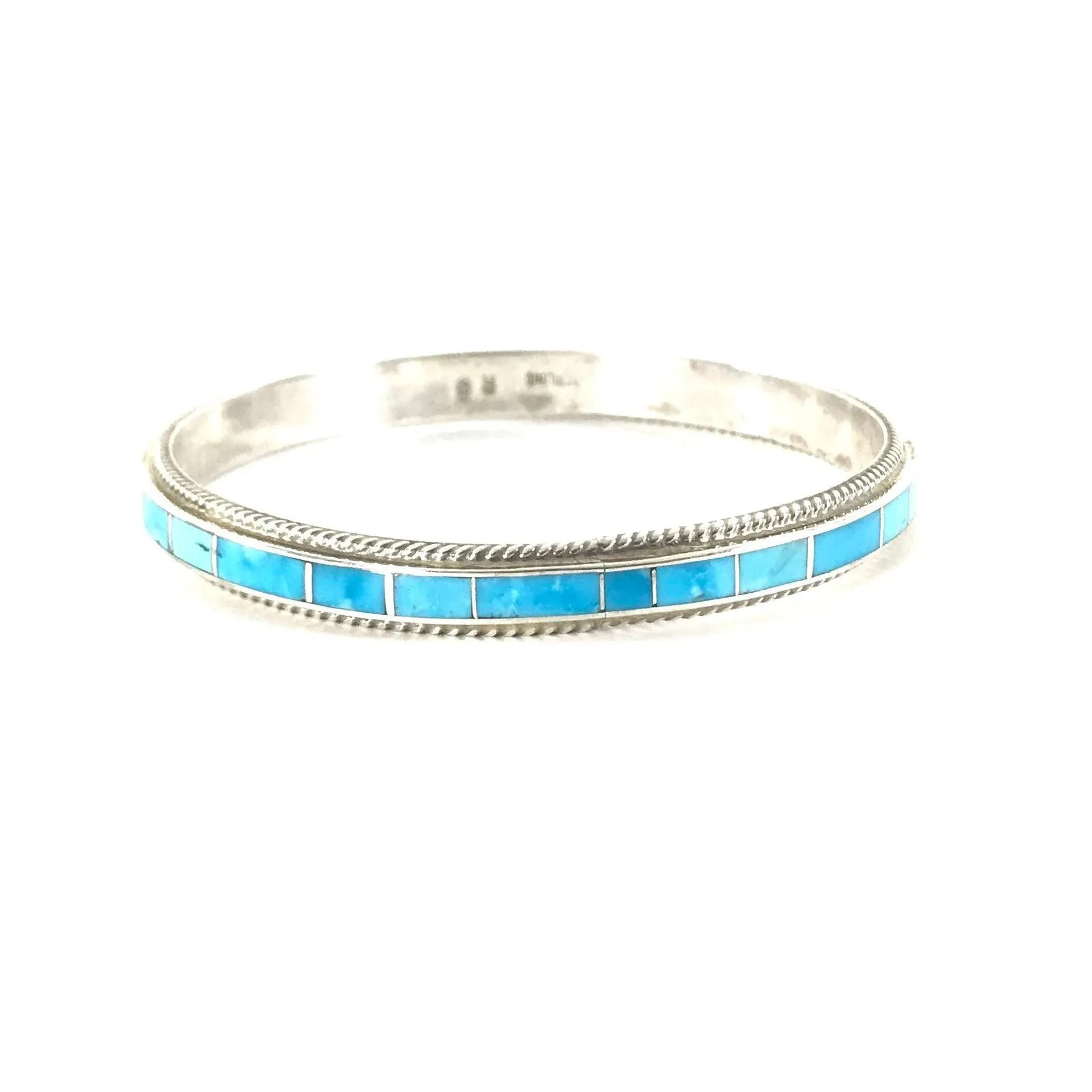 Ricky Booqua Turquoise Inlay Bangle Bracelet