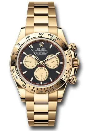 Rolex Yellow Gold Black And Champagne Index Dial Oyster Bracelet 126508