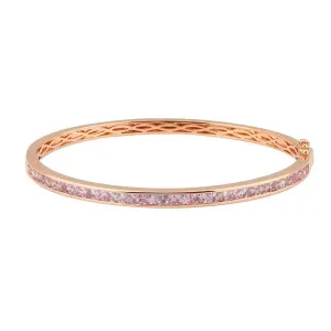 Rose Gold Pink Sapphire Bangle