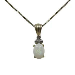 Ross Simons Gold Vermeil Sterling silver opal & diamond necklace