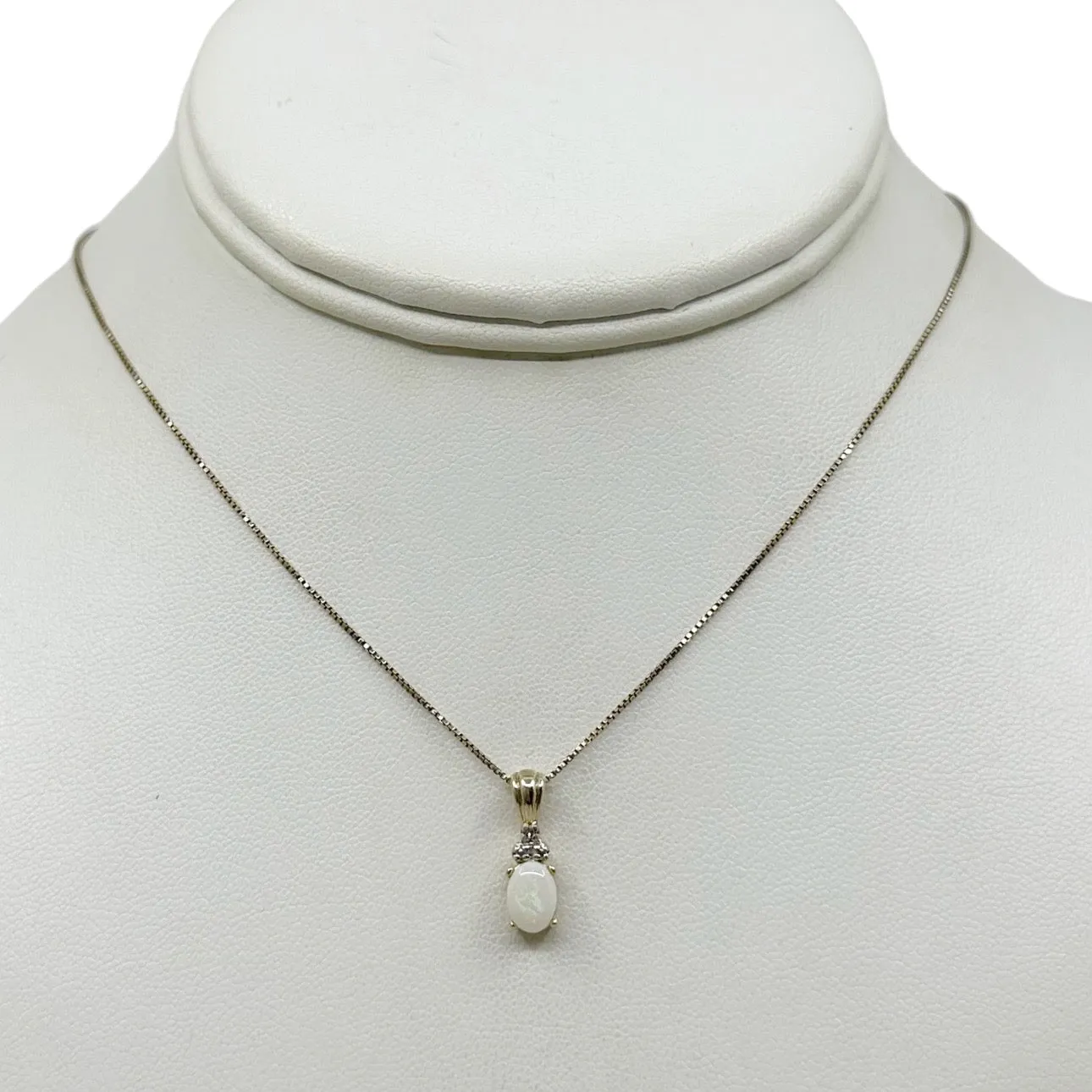 Ross Simons Gold Vermeil Sterling silver opal & diamond necklace