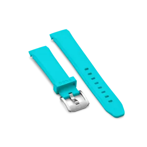 Rubber strap with buckle, Turquoise