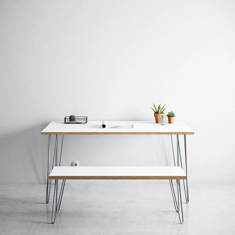 Scandinavian Style Birch Ply Formica Desk