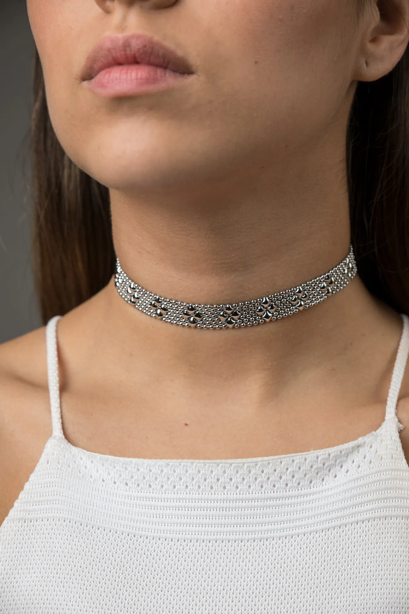 SG Liquid Metal TC23-N Chrome Finish Choker by Sergio Gutierrez