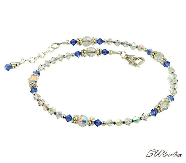 Shimmering - Something Blue Sapphire Wedding Anklet