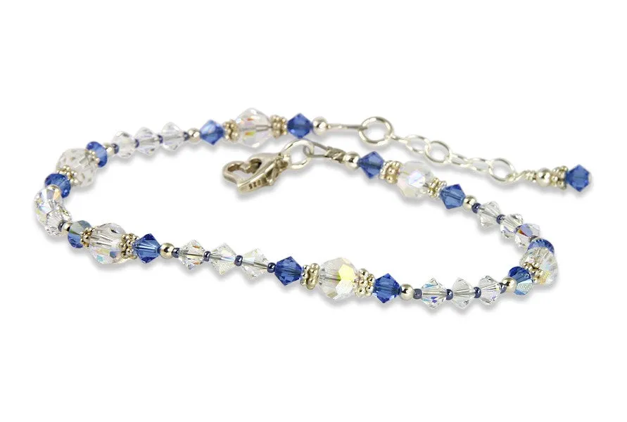 Shimmering - Something Blue Sapphire Wedding Anklet