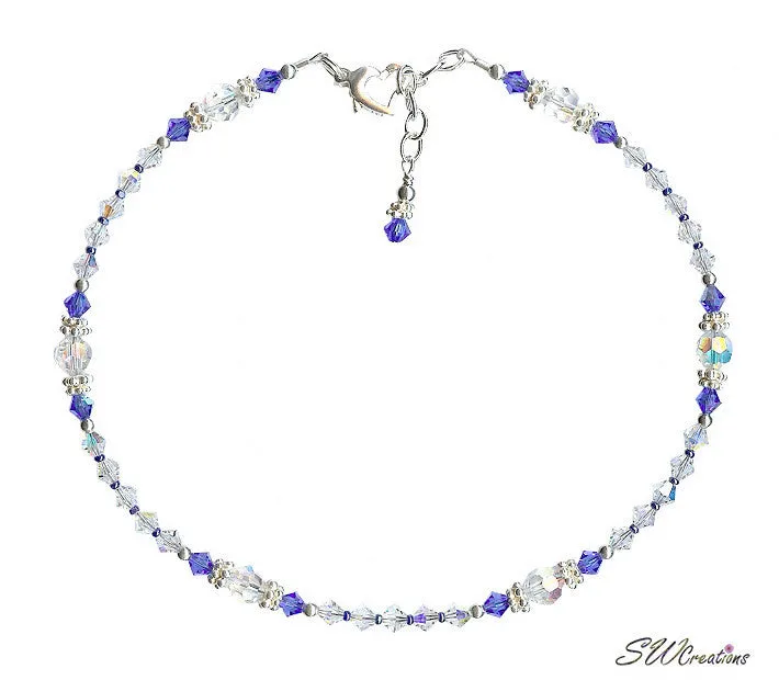 Shimmering - Something Blue Sapphire Wedding Anklet