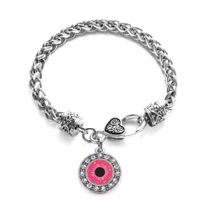 Silver Sprinkled Donut Circle Charm Braided Bracelet