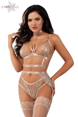 STARLINE Ms Rebel Bralette & Garter Sexy Set