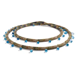 Swiss Blue Topaz Fringe Necklace