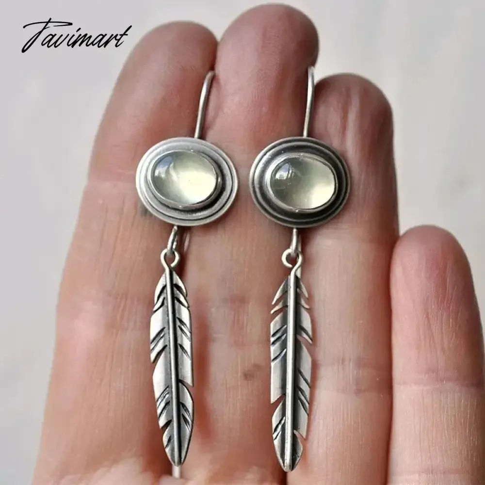 Tavimart Trendy Silver Color Inlaid with Green Stones Drop Earring Women Shining Zircon Hook Dangle Earrings Wedding Jewelry