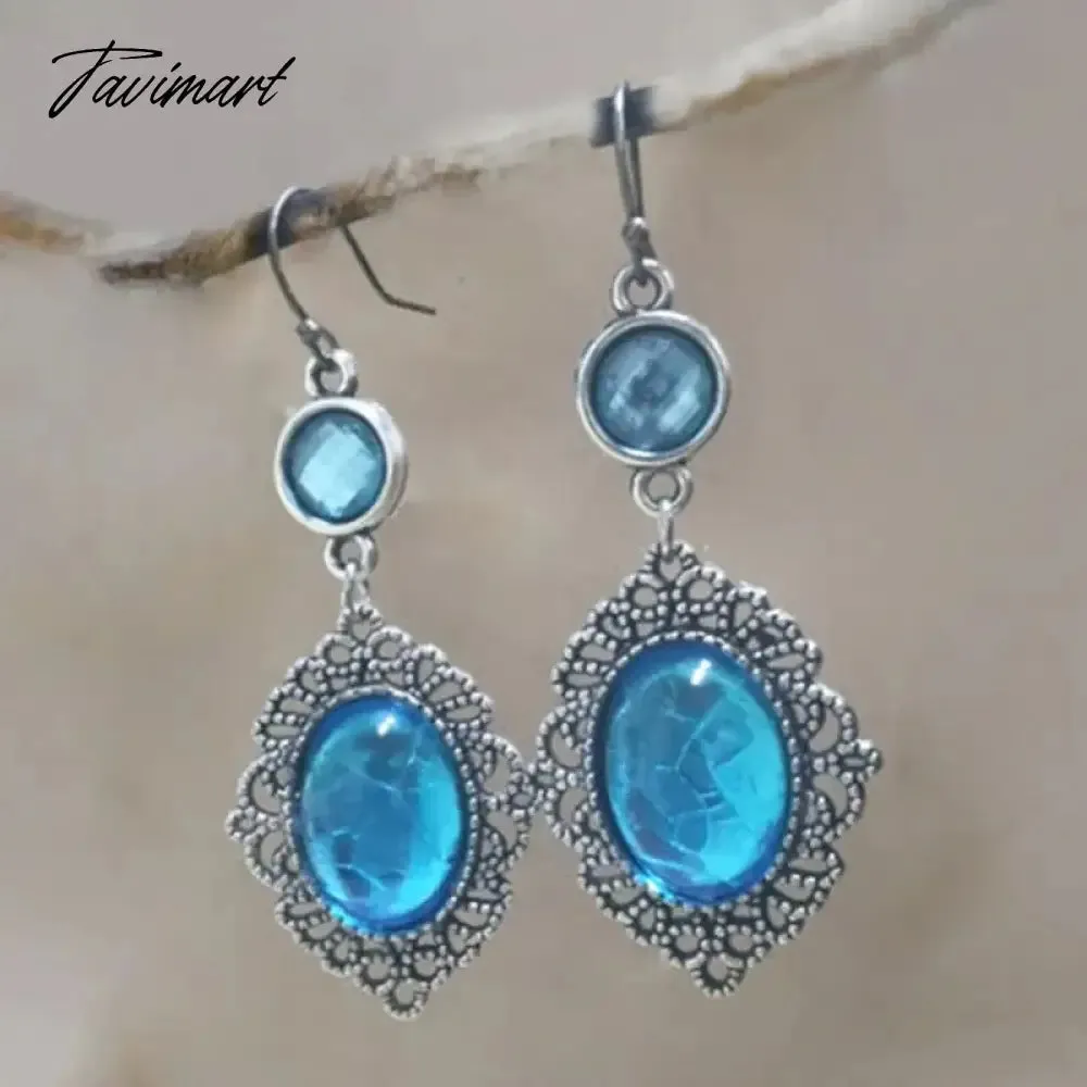 Tavimart Trendy Silver Color Inlaid with Green Stones Drop Earring Women Shining Zircon Hook Dangle Earrings Wedding Jewelry