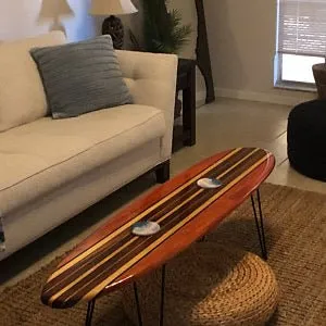 The Castaway Surfboard Coffee Table