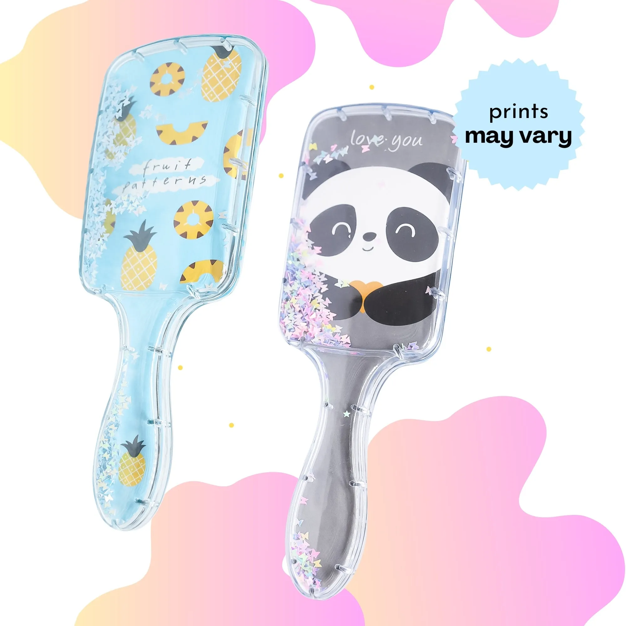 THE LITTLE LOOKERS Glittery Star Hair Brush for Kids I Kids Grooming Accessories | Hair Comb for Babies/Kids/Toddlers (0-5years)