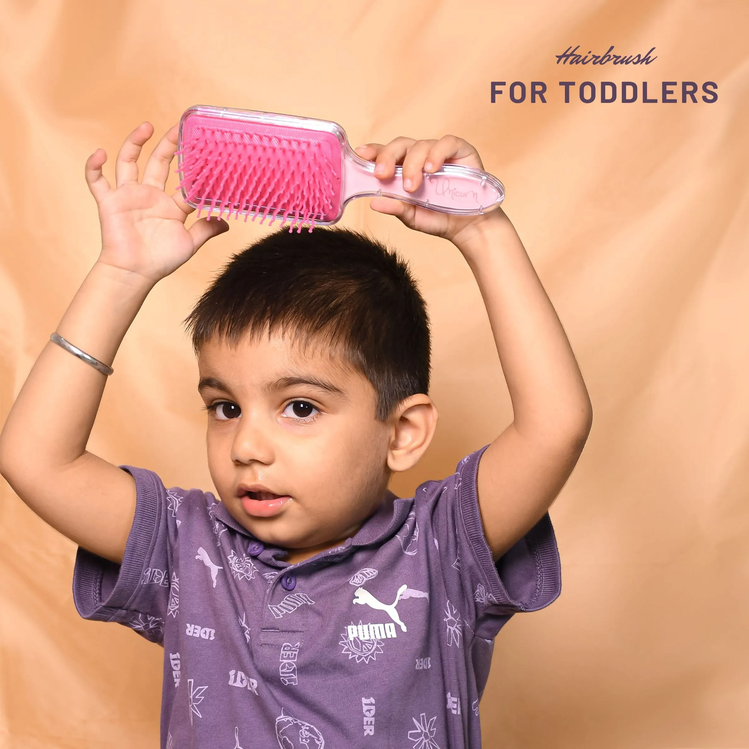 THE LITTLE LOOKERS Glittery Star Hair Brush for Kids I Kids Grooming Accessories | Hair Comb for Babies/Kids/Toddlers (0-5years)