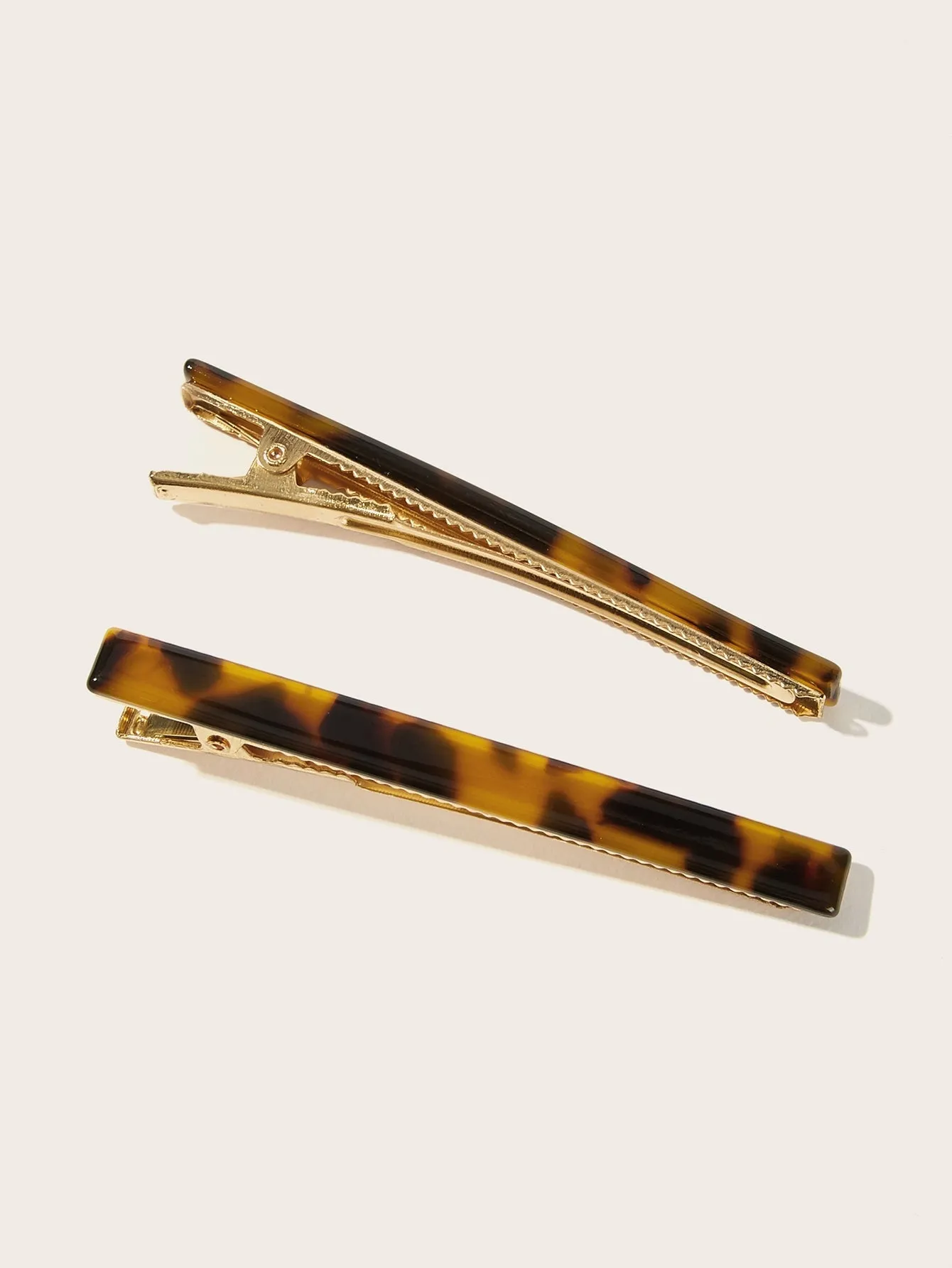 Tortoiseshell Pattern Hairpin 2pcs Hair Clips for Women Barrette Styling Hair