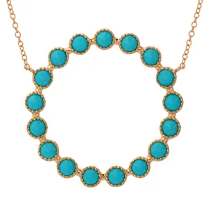 Turquoise Open Circle Necklace